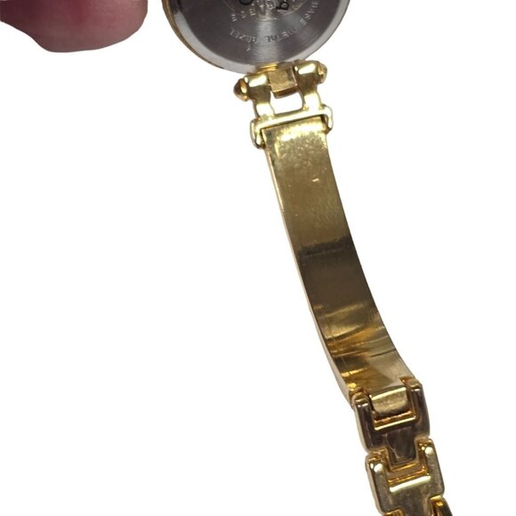 LA Express LAX1343 056-PC21 Gold Tone Watch Black Dial Japan MVT New Battery - Picture 10 of 12